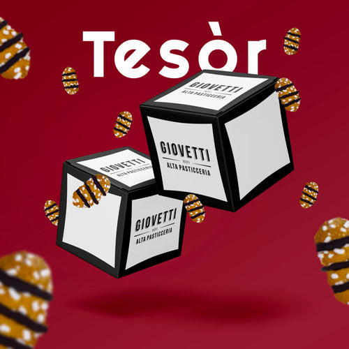 Tesòr - Family BOX 400gr - Biscotti Artigianali al Cioccolato con Granella di Zucchero - Giovetti 