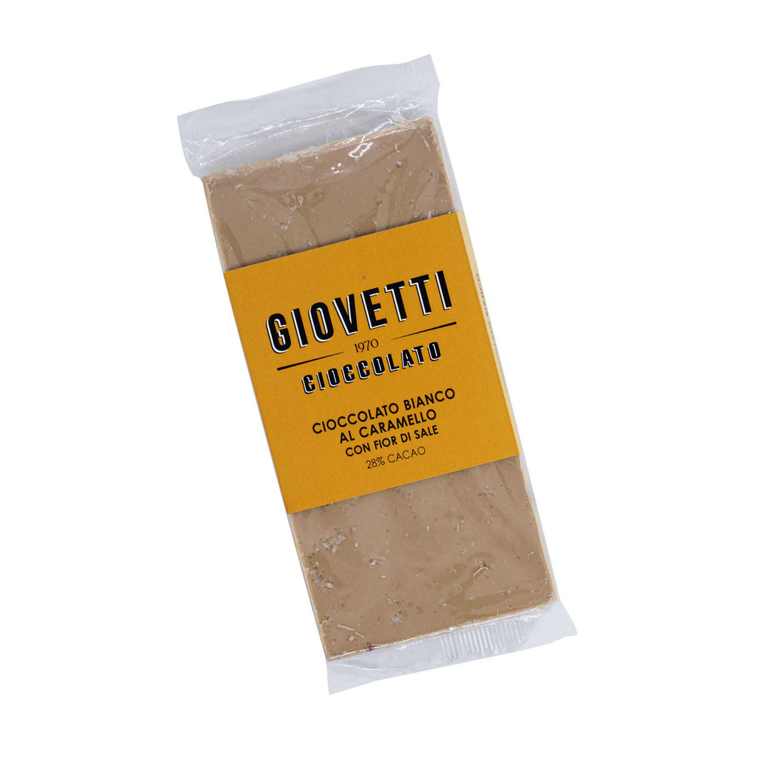 Tavoletta Cioccolato Bianco e Caramello Salato - Giovetti.it - Shop online 