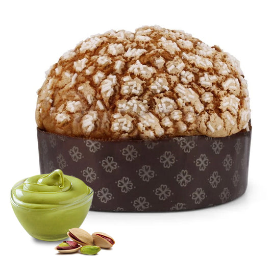 Panettone artigianale farcito con Crema di Pistacchio - Giovetti.it - Shop online 